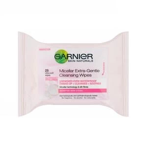 Image of Garnier Micellar Face Wipes Sensitive Skin 25 Wipes