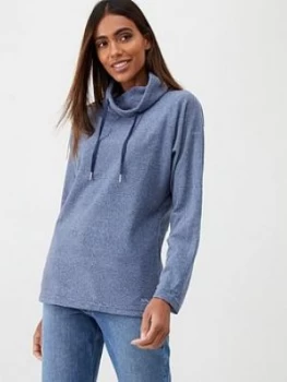 Image of Trespass Jeannie Overhead Fleece Hoodie - Navy