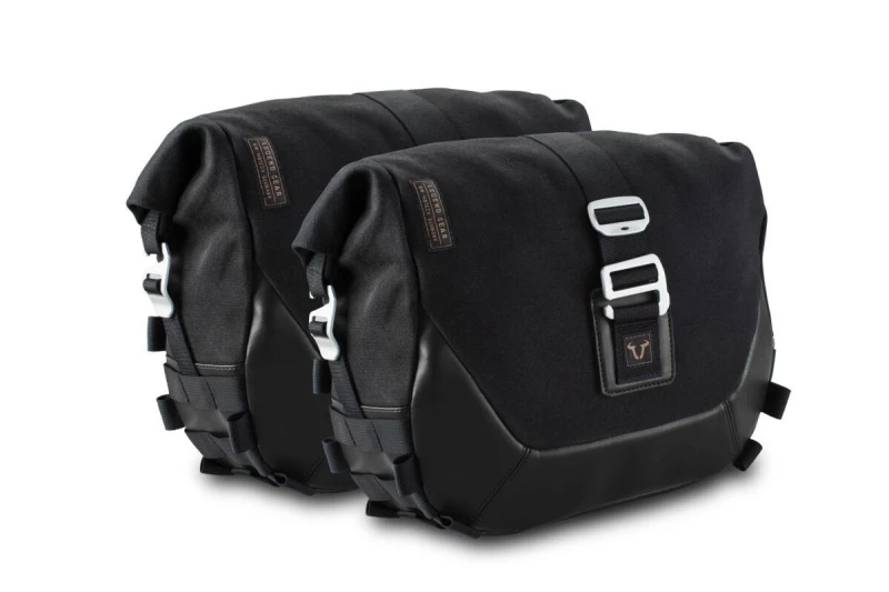 Image of BC.HTA.11.667.20102 - SW Motech Legend Gear Side Pannier Bag Set For Triumph Speed Twin 900 2016-2024 - Black BC.HTA.11.667.20102
