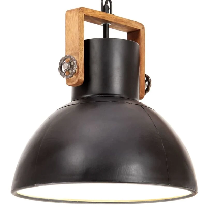 Image of VIDAXL Industrial Hanging Lamp 25 W Black Round 30cm E27 vidaXL 8720286024201