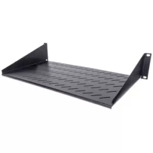 Image of Intellinet 19" Cantilever Shelf 2U 2-Point Front Mount 250mm Depth Max 25kg Black Three Year Warranty