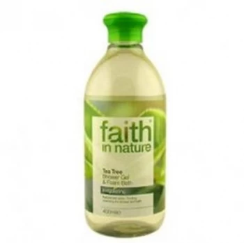 Image of Faith in Nature Tea Tree Foam Bath & Shower Gel 400ml