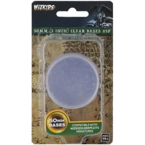 Image of Wizkids Deep Cuts: 50mm Round Base - Clear (10)