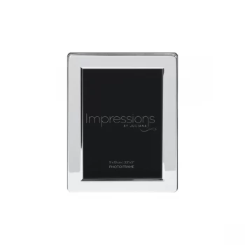 Image of 3.5" x 5" - Impressions Silver Plated Flat Edge Photo Frame