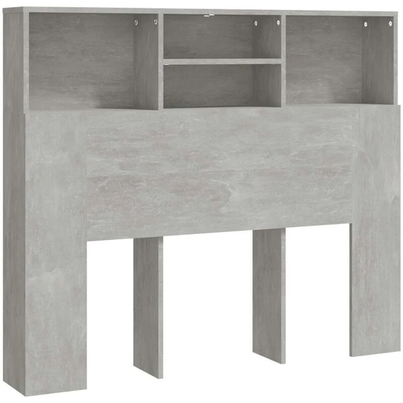 Image of VIDAXL Headboard Cabinet Concrete Grey 120x19x103.5cm Vidaxl 8720286966518