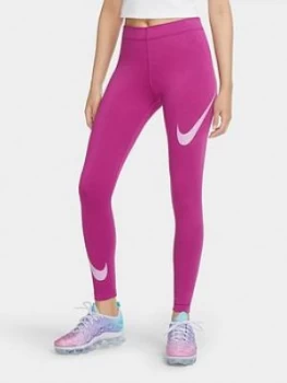 Image of Nike Nsw Leg-A-See Swoosh Leggings - Cerise
