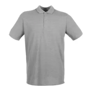 Image of Henbury Mens Modern Fit Cotton Pique Polo Shirt (M) (Heather)