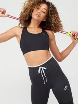 Image of Nike Medium Control Swoosh Bra - Black