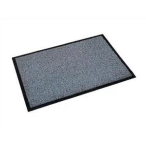 Image of Floortex Outdoor Mat Vinyl Fibre Surface Vinyl Back 900x1500mm Grey