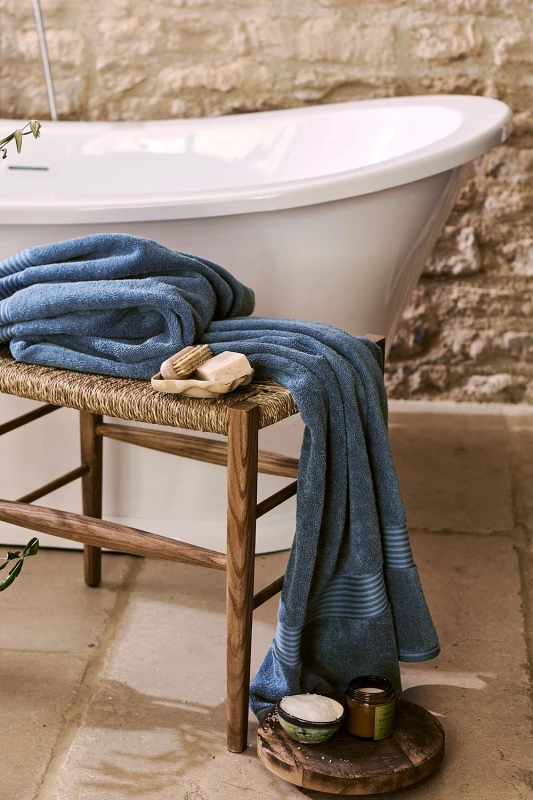 Image of Christy CHRISTY 'Supreme Hygro' Luxury 100% Supima Cotton Pile Towels in Mid Blue Size: Guest Towel Mid Blue Guest Towel Unisex 5012448880729