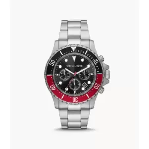 Image of Michael Kors Mens Everest Chronograph Stainless Steel Watch - Silver