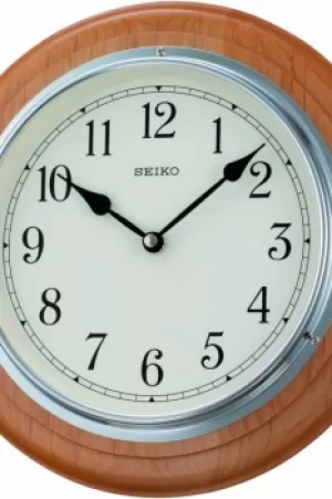 Image of Seiko Clocks Wooden Wall Clock QXA144S