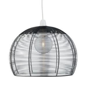 Image of Searchlight Lighting Collection Mia Silver and Black Pendant Light