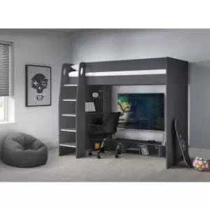 Image of Julian Bowen Nebula Gaming Bed With Desk Anthracite