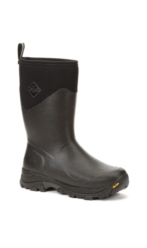 Image of Muck Boots Muck Boots Men 'Arctic Ice Mid AGAT' Wellingtons in Black Size: 12 Black 12 Male 0664911118584