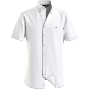 Image of Tommy Hilfiger Short Sleeve Poplin Shirt - White