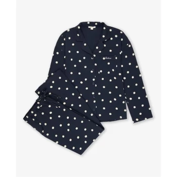 Image of Barbour Dotty Pyjama Set - Blue