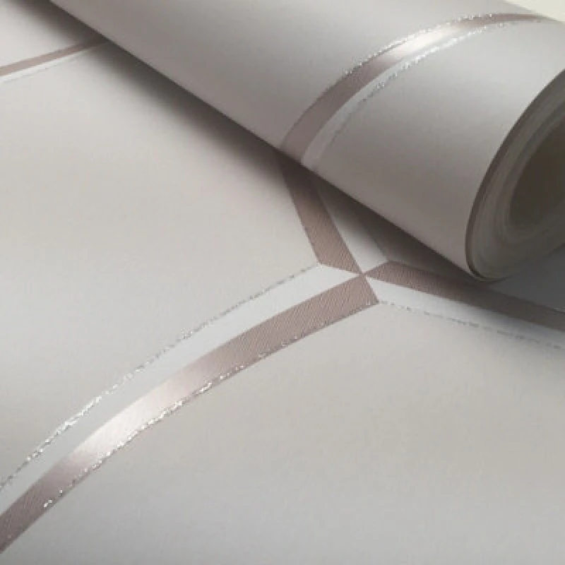 Image of Sophie Laurence Belgravia Rose Gold Geometric Metallic Glitter Luxury Wallpaper 9741