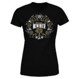 Image of Hoppy New Beer Womens T-Shirt - Black - 3XL - Black