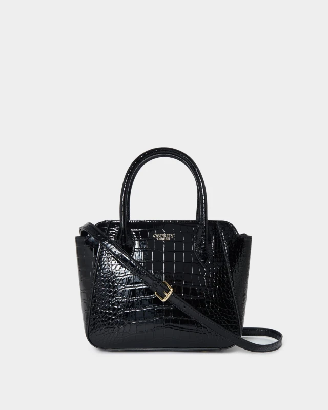 Image of OSPREY LONDON Womens The Fulham Mini Grab Bag in Black Female One Size