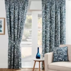 Image of Sundour Aviary Light Filtering Curtains Blue 66x54 - Blue