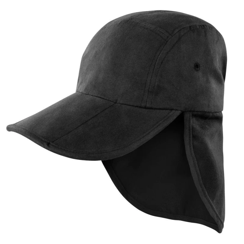 Image of Result Result Men Legionnaires Foldable Baseball Cap in Black One Size Male 5063425977444