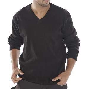 Image of Click Workwear Sweater V Neck Acrylic M Black Ref ACSVBLM Up to 3 Day