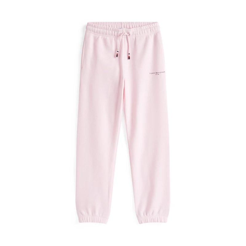Image of Tommy Hilfiger Kids Small Logo Closed Hem Fleece Joggers Light Pink TOG female 16Y