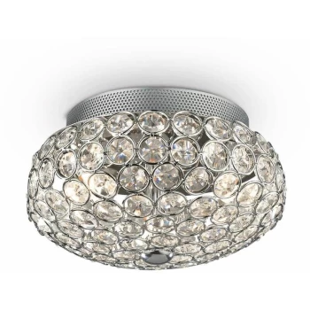 Image of Ideal Lux King - 3 Light Indoor Small Flush Light Chrome, G9