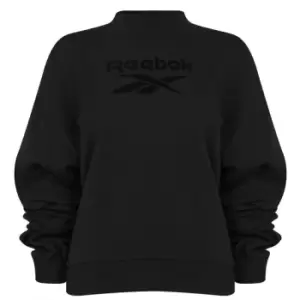 Image of Reebok Mock Crew Sweater Womens - Black