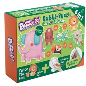 Image of Puzzly-Do Forest Friends Dubbl-Puzzl Jigsaw and Colouring