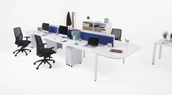 Image of CB 10 Person Bench 1400 x 780 - White Top and White Legs