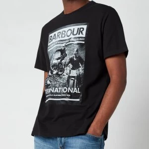 Image of Barbour International Mens Archive Downforce T-Shirt - Black - S