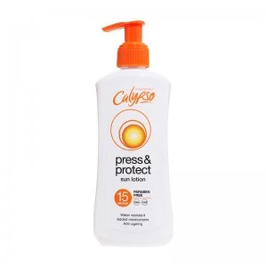 Image of Calypso Press & Protect Sun Lotion SPF 15 200ml