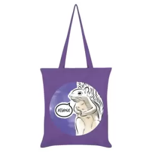 Image of Cute But Abusive Asshole Tote Bag (One Size) (Violet/White/Black)
