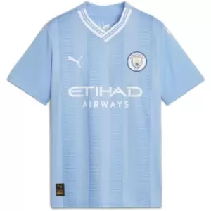 Image of Puma Manchester City Home Shirt 2023 2024 Juniors - Blue