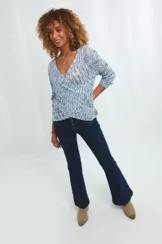 Image of Knitted Wrap Sweater