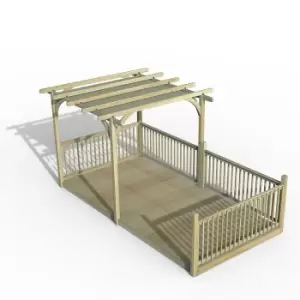 Image of Forest Garden Ultima Pergola and Decking Kit 2.4 x 4.8m with Canopy