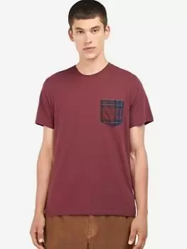 Image of Barbour Goole Pocket T-Shirt, Red, Size L, Men