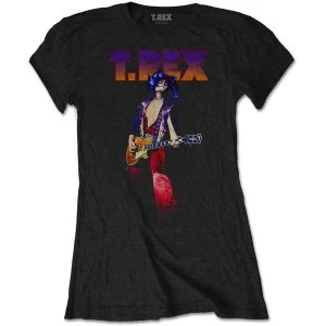 Image of T-Rex - Rockin' Womens Medium T-Shirt - Black