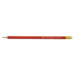 Image of 5 Star Office Pencil with Eraser HB Red Barrel Pack of 12 Pencils