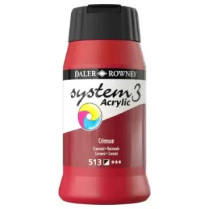 Image of Daler Rowney System 3 Acrylic Paint Crimson (500ml)
