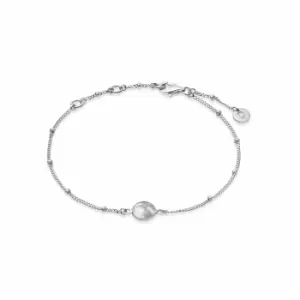 Image of Daisy London Jewellery 925 Sterling Silver Howlite Healing Stone Bobble Bracelet Sterling Silver
