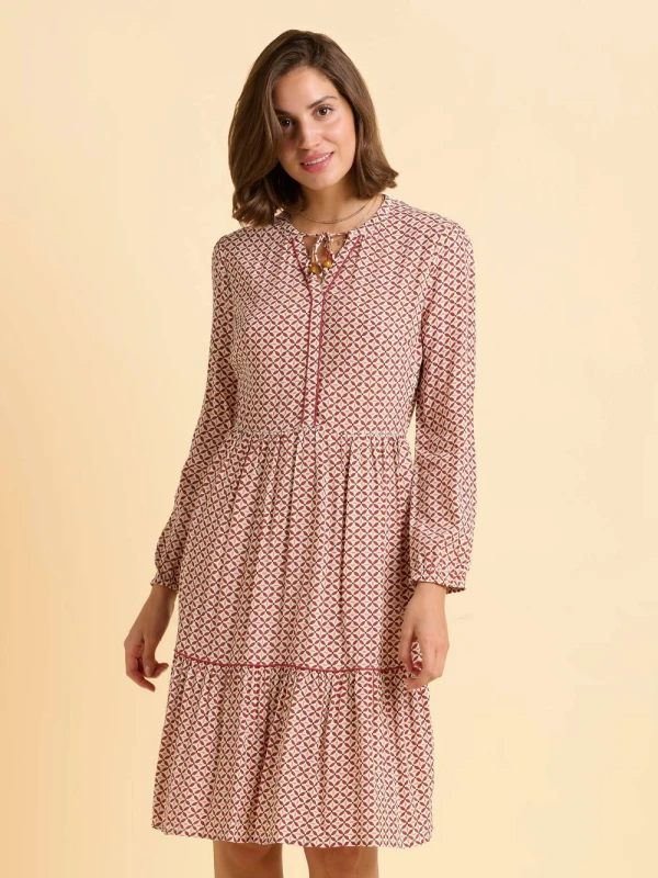 Image of Brakeburn Womens Flykra Dress in Red Size: 8 Red Female 8