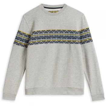 Image of Ted Baker Kinfish Panel Sweatshirt - GREY-MARL