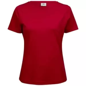 Image of Tee Jays Womens/Ladies Interlock T-Shirt (L) (Red)