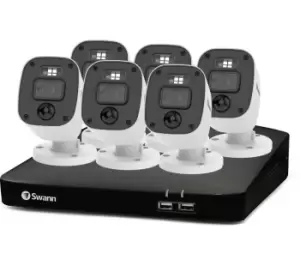 Image of SWANN Enforcer SWDVK-846806MQB-EU 8-Channel Full HD 1080p DVR Security System - 1TB, 6 Cameras, Black,White