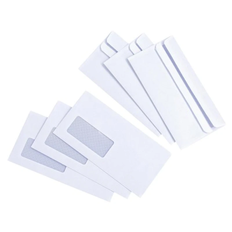 Image of 5 Star Value Self Seal DL Windowed Wallet Envelope 80gsm - White (1000 Pack)