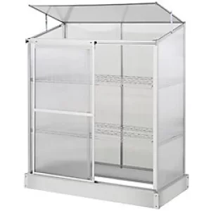 Image of OutSunny Greenhouse Outdoors Waterproof Silver 580 mm x 1295mm x 1405 mm