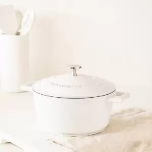 Image of MasterClass Cast Aluminium 20cm Casserole Dish, 2.5L Cream